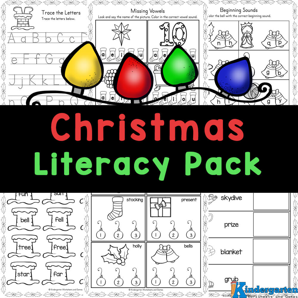 🎄 free christmas literacy worksheets for kindergarten